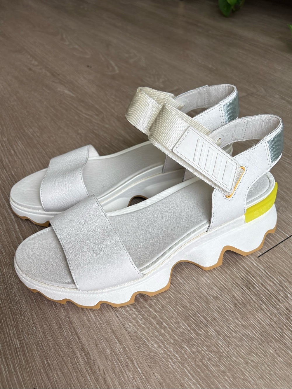 Sorel Kinetic White Sandals